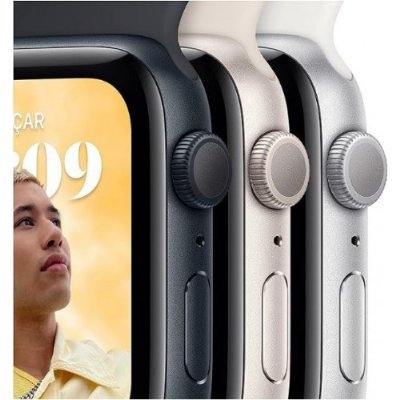 Apple Watch SE 2 GPS 40mm Gece Yarısı Alüminyum Kasa ve Spor Kordon Akıllı Saat