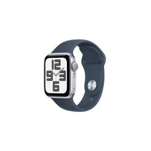 Apple Watch SE 2 2023 GPS 40mm Gümüş Rengi Alüminyum Kasa ve Fırtına Mavisi Spor Kordon Akıllı Saat - Outlet