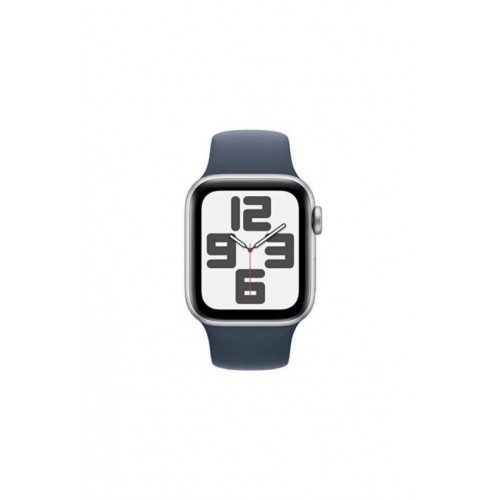 Apple Watch SE 2 2023 GPS 40mm Gümüş Rengi Alüminyum Kasa ve Fırtına Mavisi Spor Kordon Akıllı Saat - Outlet