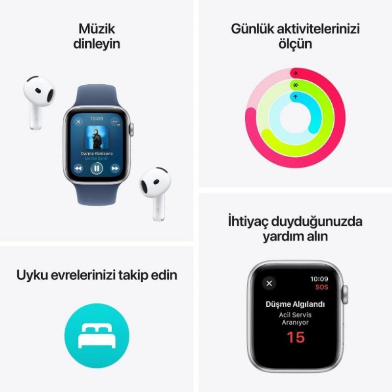 Apple Watch SE 2 GPS 40mm Yıldız Işığı Alüminyum Kasa ve Spor Kordon Akıllı Saat (Apple Türkiye Garantili) Apple Watch SE 2 GPS 40mm Yıldız Işığı Alüminyum Kasa ve Spor Kordon Akıllı Saat (Apple Türkiye Garantili)