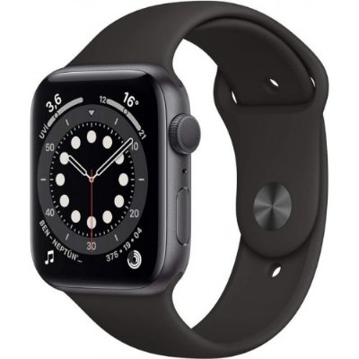 Apple Watch Series 6 GPS 44mm Uzay Grisi Alüminyum Kasa ve Spor Kordon Akıllı Saat - TEŞHİR
