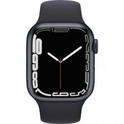 Apple Watch Series 7 GPS + Cellular 41mm Gece Yarısı Alüminyum Kasa ve Spor Kordon Akıllı Saat