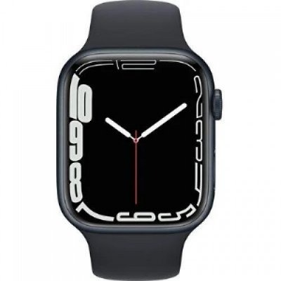 Apple Watch Series 7 GPS 45mm Gece Yarısı Alüminyum Kasa ve Spor Kordon Akıllı Saat