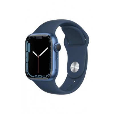 Apple Watch Series 7 GPS 45mm Mavi Alüminyum Kasa ve Spor Kordon Akıllı Saat - TEŞHİR