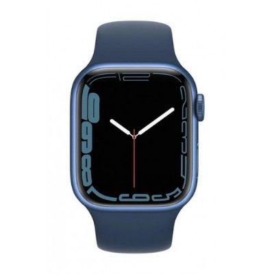 Apple Watch Series 7 GPS 45mm Mavi Alüminyum Kasa ve Spor Kordon Akıllı Saat - TEŞHİR