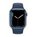 Apple Watch Series 7 GPS 45mm Mavi Alüminyum Kasa ve Spor Kordon Akıllı Saat - TEŞHİR