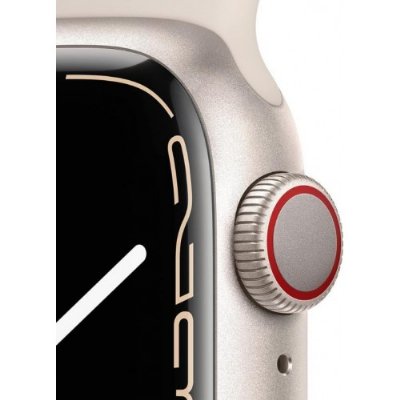 Apple Watch Series 7 GPS + Cellular 41mm Yıldız Işığı Alüminyum Kasa ve Spor Kordon Akıllı Saat