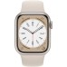 Apple Watch Series 8 GPS 41mm Yıldız Işığı Alüminyum Kasa ve Spor Kordon Akıllı Saat