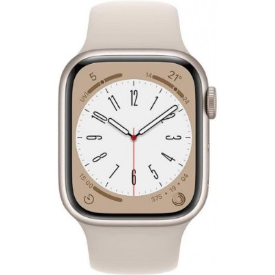 Apple Watch Series 8 GPS 41mm Yıldız Işığı Alüminyum Kasa ve Spor Kordon Akıllı Saat Teşhir