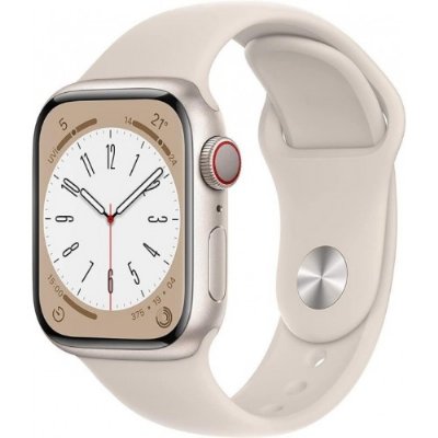 Apple Watch Series 8 GPS 41mm Yıldız Işığı Alüminyum Kasa ve Spor Kordon Akıllı Saat Teşhir