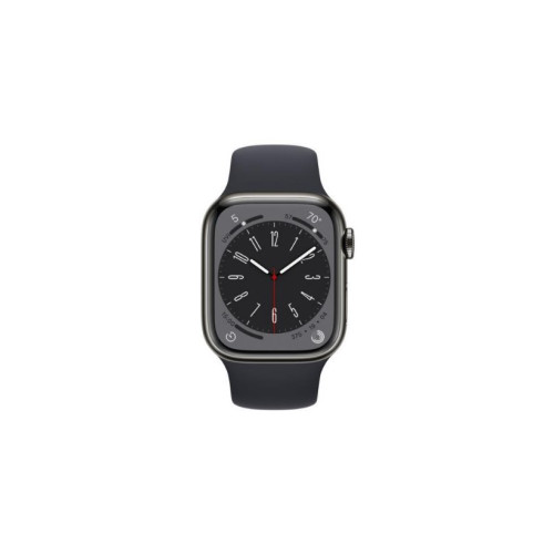 Apple Watch Series 8 GPS + Cellular 41mm Grafit Paslanmaz Çelik Kasa ve Spor Kordon Akıllı Saat - Teşhir