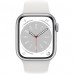 Apple Watch Series 8 GPS + Cellular 45mm Gümüş Rengi Alüminyum Kasa ve Spor Kordon Akıllı Saat