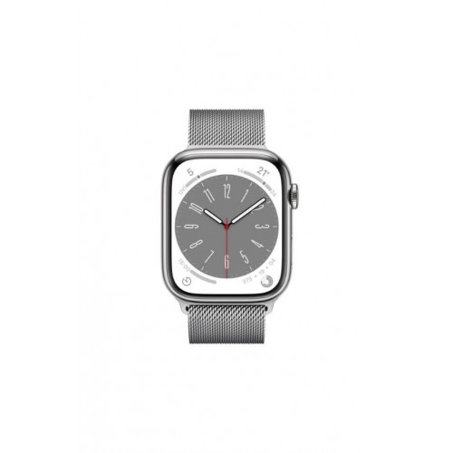 Apple Watch Series 8 GPS + Cellular 45mm Gümüş Paslanmaz Çelik Kasa ve Milano Döngüsü Kordon Akıllı Saat