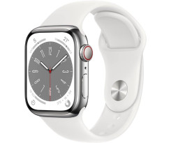 Apple Watch Series 8 GPS + Cellular 45mm Gümü...