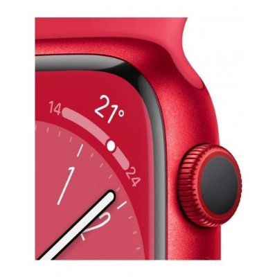 Apple Watch Series 8 GPS + Cellular 45mm Kırmızı Alüminyum Kasa ve Spor Kordon Akıllı Saat