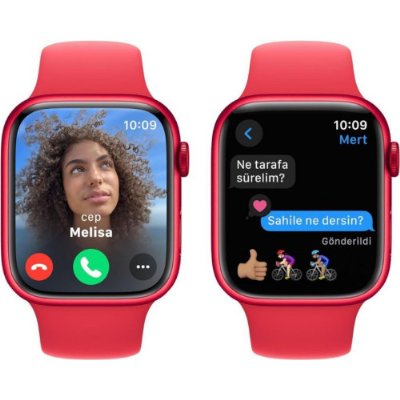 Apple Watch Series 9 GPS 45mm Alüminyum Kasa ve Kırmızı Spor Kordon Akıllı Saat - Teşhir