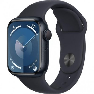 Apple Watch Series 9 GPS 41mm Gece Yarısı Alüminyum Kasa ve Gece Yarısı Spor Kordon Akıllı Saat