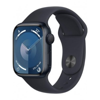 Apple Watch Series 9 GPS 41mm Gece Yarısı Alüminyum Kasa ve Gece Yarısı Spor Kordon Akıllı Saat - Outlet