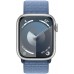 Apple Watch Series 9 GPS 41mm Gümüş Rengi Alüminyum Kasa ve Buz Mavisi Spor Loop Kordon Akıllı Saat
