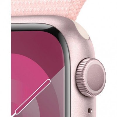 Apple Watch Series 9 GPS 41mm Pembe Alüminyum Kasa ve Uçuk Pembe Spor Loop Kordon Akıllı Saat