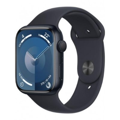 Apple Watch Series 9 GPS 45mm Gece Yarısı Alüminyum Kasa ve Gece Yarısı Spor Kordon Akıllı Saat - Outlet