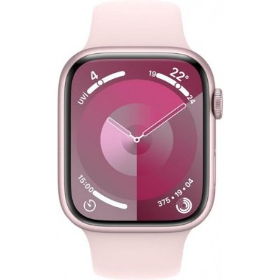 Apple Watch Series 9 GPS 45mm Pembe Alüminyum Kasa ve Uçuk Pembe Spor Kordon Akıllı Saat