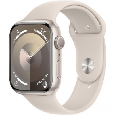 Apple Watch Series 9 GPS 45mm Yıldız Işığı Alüminyum Kasa ve Yıldız Işığı Spor Kordon Akıllı Saat - OUTLET