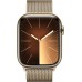 Apple Watch Series 9 GPS + Cellular 45mm Altın Rengi Paslanmaz Çelik Kasa ve Altın Rengi Milano Loop Kordon Akıllı Saat