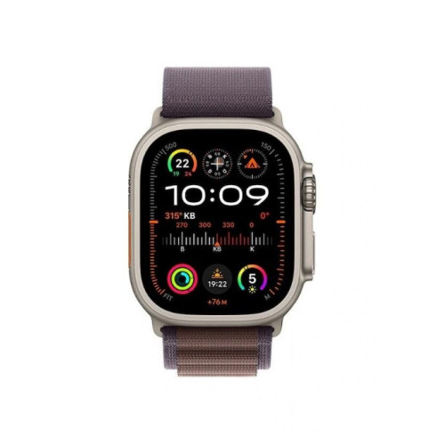Apple Watch Ultra 2 GPS + Cellular 49mm Natürel Titanyum Kasa ve Indigo-Alpine Loop Kordon Akıllı Saat Teşhir