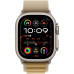 Apple Watch Ultra 2 GPS + Cellular 49mm Natürel Titanyum Kasa ve Klasik Zeytin Yeşili-Alpine Loop Kordon Akıllı Saat Outlet