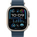 Apple Watch Ultra 2 GPS + Cellular 49mm Natürel Titanyum Kasa ve Mavi-Ocean Kordon Akıllı Saat Teşhir