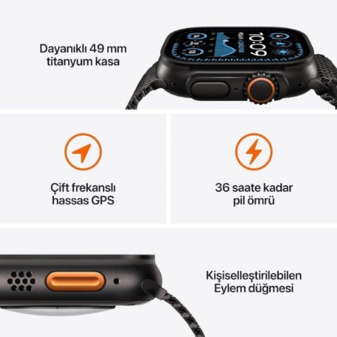 Apple Watch Ultra 2 GPS + Cellular 49mm Siyah Titanyum Kasa ve Koyu Yeşil-Alpine Loop Kordon Akıllı Saat (Apple Türkiye Garantili) Apple Watch Ultra 2 GPS + Cellular 49mm Siyah Titanyum Kasa ve Koyu Yeşil-Alpine Loop Kordon Akıllı Saat (Apple Türkiye Garantili)