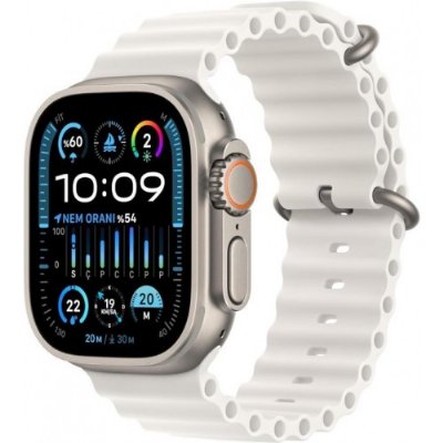 Apple Watch Ultra 2 GPS + Cellular 49mm Titanyum Kasa ve Beyaz-Ocean Kordon Akıllı Saat(İthalatçı Garantili)