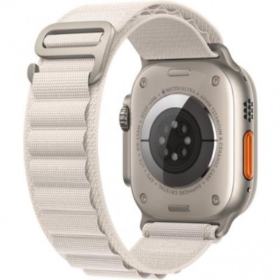 Apple Watch Ultra GPS + Cellular 49mm Titanyum Kasa ve Yıldız Işığı-Alpine Akıllı Saat