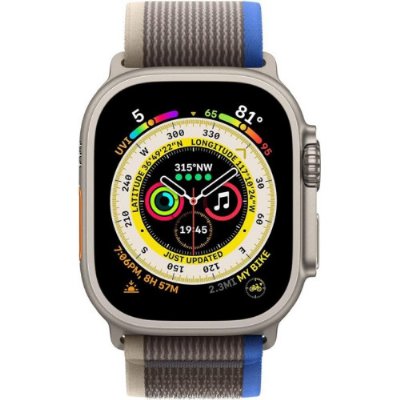 Apple Watch Ultra GPS + Cellular 49mm Titanyum Kasa ve Mavi-Gri-Trail Akıllı Saat Teşhir  