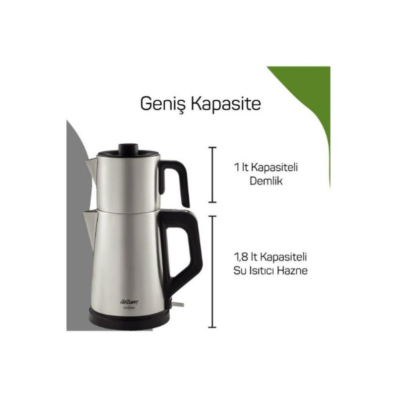 Arzum AR3129 Deminde Inox Çay Makinesi Teşhir