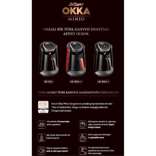 Arzum Okka Minio OK004-N Nar Türk Kahve Makinesi Outlet