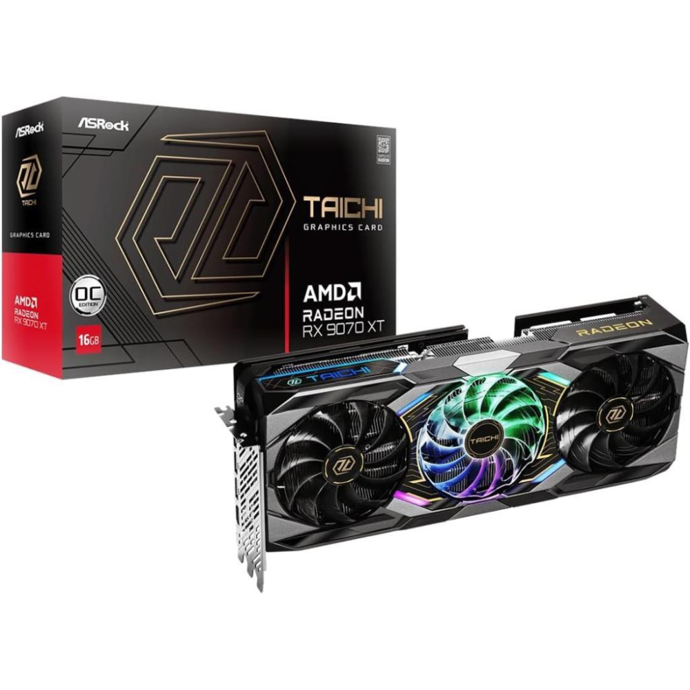 Asrock RX 9070 XT Taichi OC 256 Bit GDDR6 16 GB Ekran Kartı Teşhir