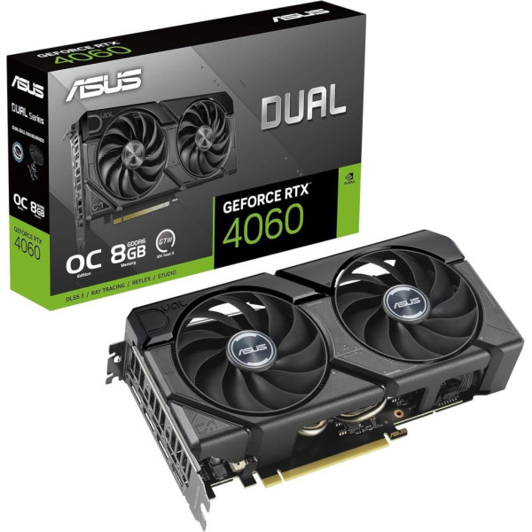Asus RTX 4060 Dual OC Edition DUAL-RTX4060-O8G 128 Bit GDDR6 8 GB Ekran Kartı Outlet