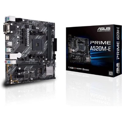 ASUS Prime Anakart A520M-E AMD A520 Am4 DDR4 4400 Hdmı Dvı Vga