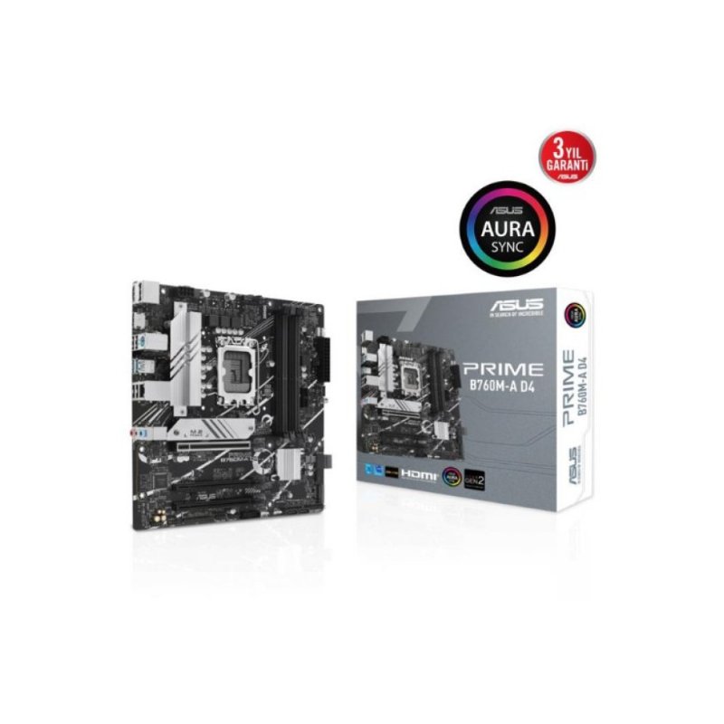 Asus Prime B760M-A D4 Intel LGA1700 DDR4 Micro ATX Anakart Outlet