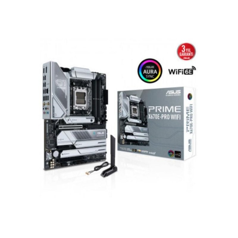 Asus Prime X670E-Pro Wi-Fi AMD AM5 DDR5 ATX Anakart Teşhir