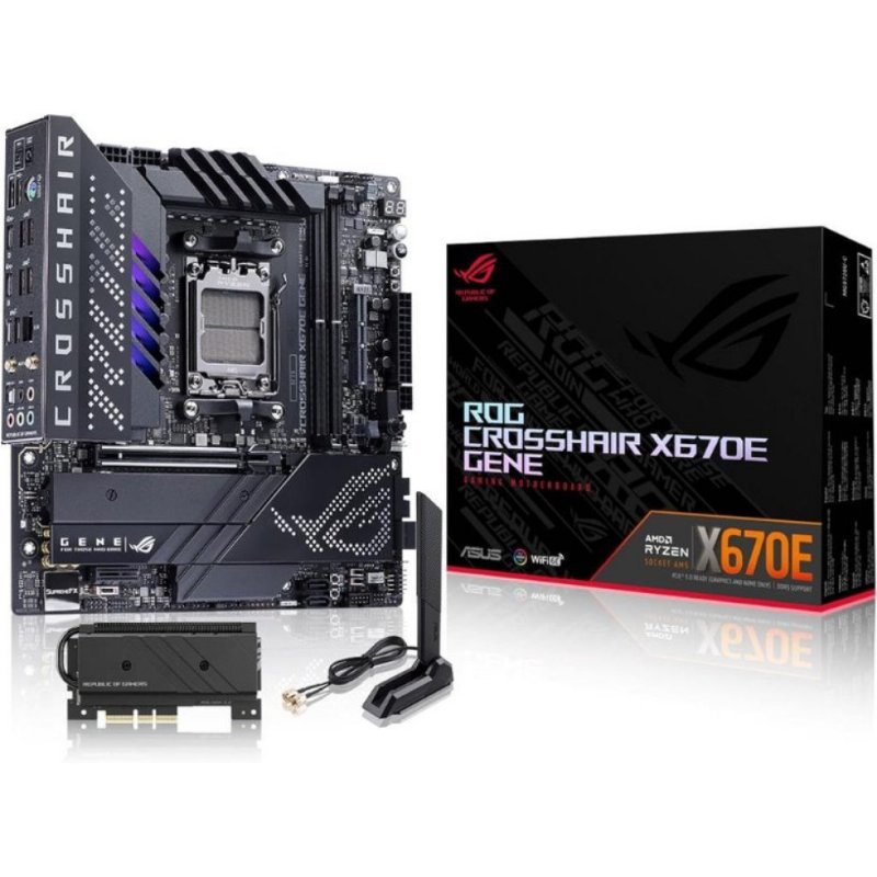 Asus Rog Crosshair X670E Gene AMD AM5 DDR5 Micro ATX Anakart Teşhir