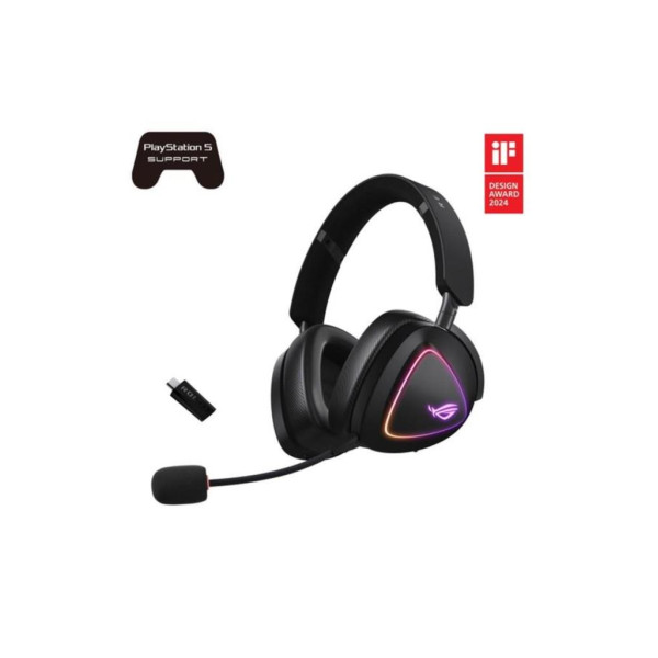 Asus ROG Delta II Siyah RGB 7.1 Kablolu/Kablosuz Kulak Üstü Oyuncu Kulaklığı 