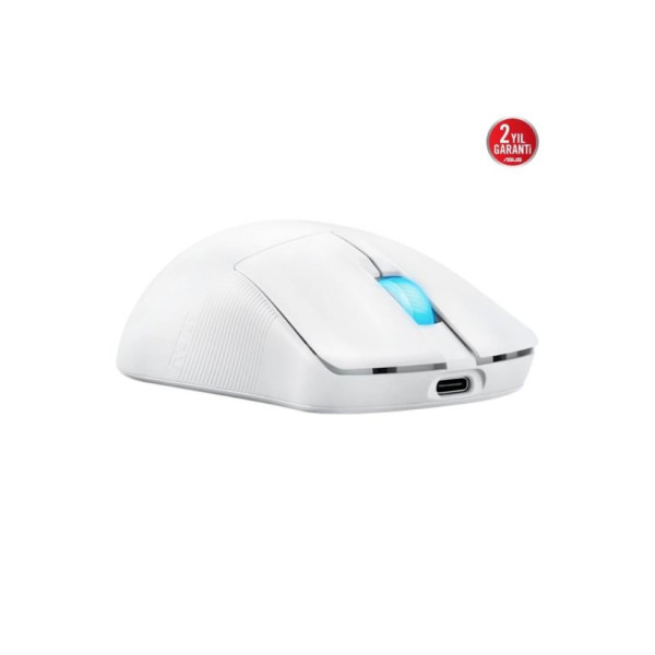 Asus ROG Harpe Ace Mini Beyaz Şarjlı Optik Kablolu/Kablosuz Oyuncu Mouse 