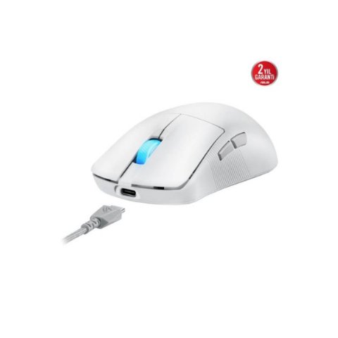 Asus ROG Harpe Ace Mini Beyaz Şarjlı Optik Kablolu/Kablosuz Oyuncu Mouse 