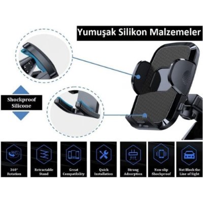 Att-39 Otomatik Klipsli Araba Telefon Tutucu Ayarlan