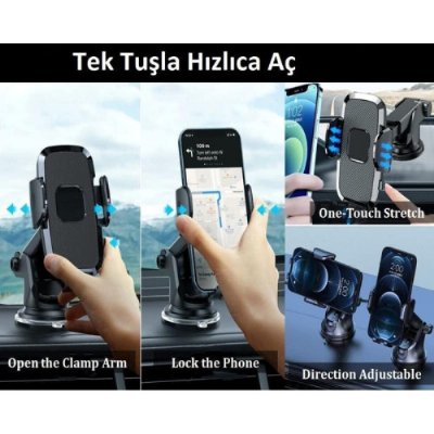 Att-39 Otomatik Klipsli Araba Telefon Tutucu Ayarlan