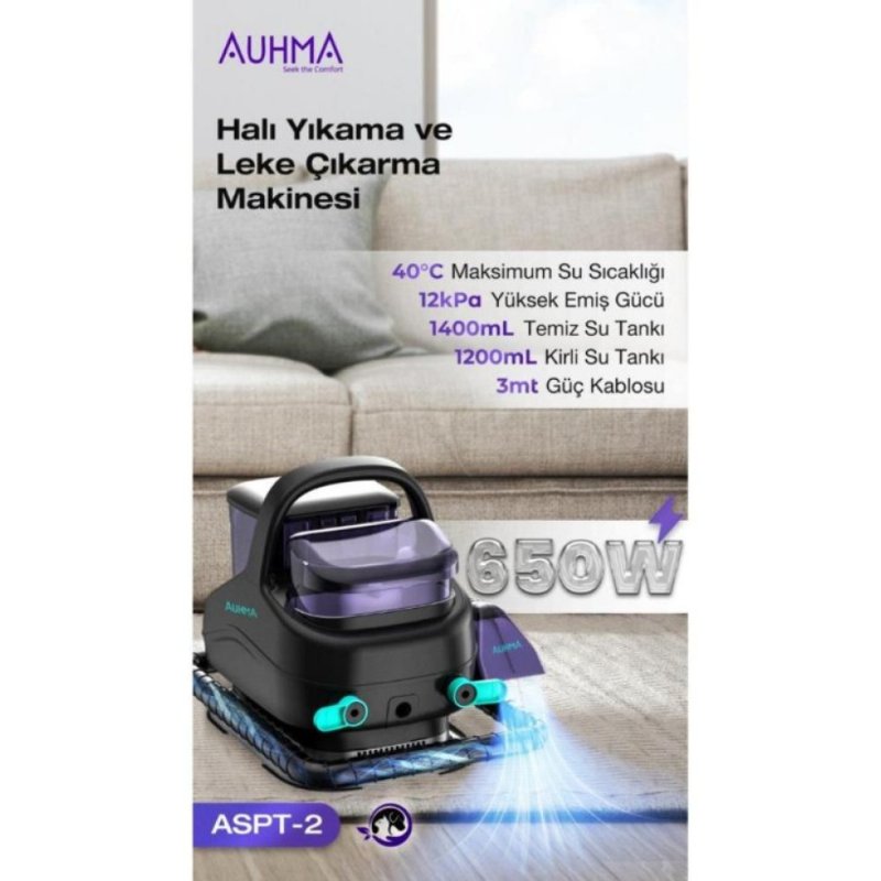 Auhma ASPT-02 Siyah Koltuk ve Halı Yıkama Makinesi Teşhir
