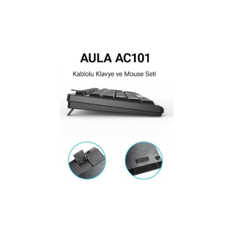 Aula AC101 Kablolu Klavye Mouse Seti - OUTLET